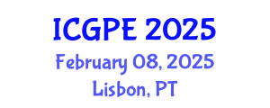 International Conference on Geosciences and Petroleum Engineering (ICGPE) February 08, 2025 - Lisbon, Portugal