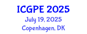 International Conference on Geosciences and Petroleum Engineering (ICGPE) July 19, 2025 - Copenhagen, Denmark