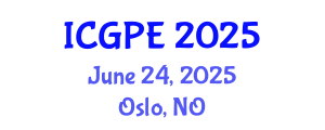 International Conference on Geosciences and Petroleum Engineering (ICGPE) June 24, 2025 - Oslo, Norway