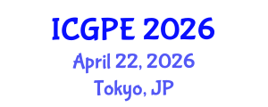 International Conference on Geosciences and Petroleum Engineering (ICGPE) April 22, 2026 - Tokyo, Japan