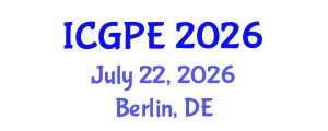 International Conference on Geosciences and Petroleum Engineering (ICGPE) July 22, 2026 - Berlin, Germany