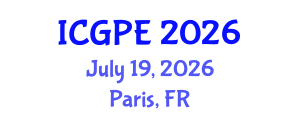 International Conference on Geosciences and Petroleum Engineering (ICGPE) July 19, 2026 - Paris, France