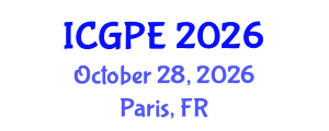 International Conference on Geosciences and Petroleum Engineering (ICGPE) October 28, 2026 - Paris, France