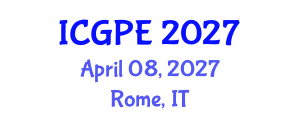 International Conference on Geosciences and Petroleum Engineering (ICGPE) April 08, 2027 - Rome, Italy International Conference on Geosciences and Petroleum Engineering (ICGPE) April 08, 2027 - Rome, Italy