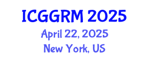 International Conference on Geosciences, Geology and Rock Mechanics (ICGGRM) April 22, 2025 - New York, United States