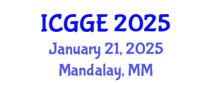 International Conference on Geotechnical and Geoenvironmental Engineering (ICGGE) January 21, 2025 - Mandalay, Myanmar