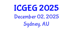 International Conference on Geotechnical Engineering and Geomechanics (ICGEG) December 02, 2025 - Sydney, Australia