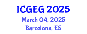 International Conference on Geotechnical Engineering and Geomechanics (ICGEG) March 04, 2025 - Barcelona, Spain