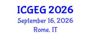 International Conference on Geotechnical Engineering and Geomechanics (ICGEG) September 16, 2026 - Rome, Italy