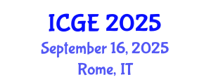 International Conference on Geotechnical Engineering (ICGE) September 16, 2025 - Rome, Italy