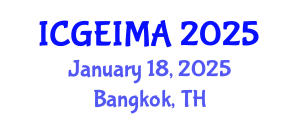 International Conference on Geotechnical Engineering Investigation Methods and Applications (ICGEIMA) January 18, 2025 - Bangkok, Thailand