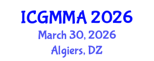 International Conference on Geotechnical Modelling, Monitoring and Analysis (ICGMMA) March 30, 2026 - Algiers, Algeria