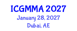 International Conference on Geotechnical Modelling, Monitoring and Analysis (ICGMMA) January 28, 2027 - Dubai, United Arab Emirates International Conference on Geotechnical Modelling, Monitoring and Analysis (ICGMMA) January 28, 2027 - Dubai, United Arab Emirates