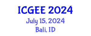 International Conference on Global Engineering Education (ICGEE) July 15, 2024 - Bali, Indonesia