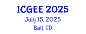 International Conference on Global Engineering Education (ICGEE) July 15, 2025 - Bali, Indonesia