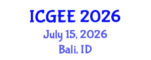 International Conference on Global Engineering Education (ICGEE) July 15, 2026 - Bali, Indonesia