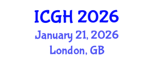 International Conference on Global Health (ICGH) January 21, 2026 - London, United Kingdom