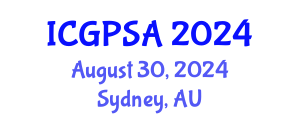 International Conference on Global Positioning System and Applications (ICGPSA) August 30, 2024 - Sydney, Australia