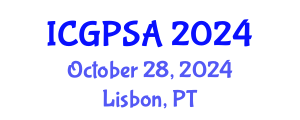 International Conference on Global Positioning System and Applications (ICGPSA) October 28, 2024 - Lisbon, Portugal