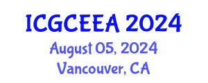 International Conference on Graphene Chemistry, Electrochemistry and Engineering Applications (ICGCEEA) August 05, 2024 - Vancouver, Canada