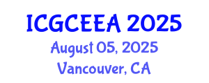 International Conference on Graphene Chemistry, Electrochemistry and Engineering Applications (ICGCEEA) August 05, 2025 - Vancouver, Canada