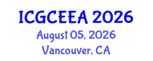 International Conference on Graphene Chemistry, Electrochemistry and Engineering Applications (ICGCEEA) August 05, 2026 - Vancouver, Canada