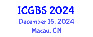 International Conference on Green Building and Sustainability (ICGBS) December 16, 2024 - Macau, China