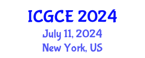 International Conference on Green Chemistry and Environment (ICGCE) July 11, 2024 - New York, United States