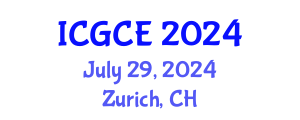 International Conference on Green Chemistry and Environment (ICGCE) July 29, 2024 - Zurich, Switzerland