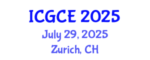 International Conference on Green Chemistry and Environment (ICGCE) July 29, 2025 - Zurich, Switzerland