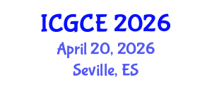 International Conference on Green Chemistry and Environment (ICGCE) April 20, 2026 - Seville, Spain International Conference on Green Chemistry and Environment (ICGCE) April 20, 2026 - Seville, Spain