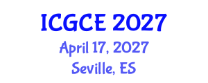 International Conference on Green Chemistry and Environment (ICGCE) April 17, 2027 - Seville, Spain International Conference on Green Chemistry and Environment (ICGCE) April 17, 2027 - Seville, Spain
