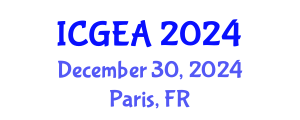 International Conference on Green Energy and Applications (ICGEA) December 30, 2024 - Paris, France