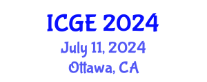 International Conference on Green Energy (ICGE) July 11, 2024 - Ottawa, Canada