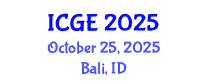 International Conference on Green Energy (ICGE) October 25, 2025 - Bali, Indonesia