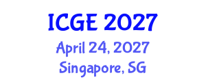 International Conference on Green Energy (ICGE) April 24, 2027 - Singapore, Singapore International Conference on Green Energy (ICGE) April 24, 2027 - Singapore, Singapore