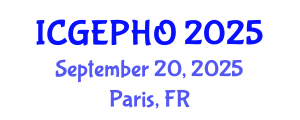 International Conference on Green Exercise and Physical Health Outcomes (ICGEPHO) September 20, 2025 - Paris, France