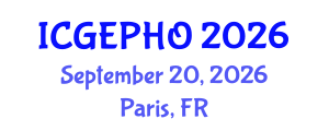 International Conference on Green Exercise and Physical Health Outcomes (ICGEPHO) September 20, 2026 - Paris, France