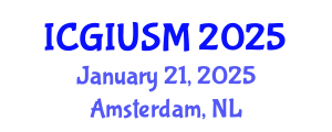 International Conference on Green Infrastructure for Urban Stormwater Management (ICGIUSM) January 21, 2025 - Amsterdam, Netherlands