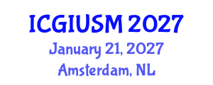International Conference on Green Infrastructure for Urban Stormwater Management (ICGIUSM) January 21, 2027 - Amsterdam, Netherlands International Conference on Green Infrastructure for Urban Stormwater Management (ICGIUSM) January 21, 2027 - Amsterdam, Netherlands