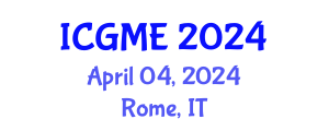 International Conference on Green Manufacturing Engineering (ICGME) April 04, 2024 - Rome, Italy