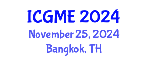 International Conference on Green Manufacturing Engineering (ICGME) November 25, 2024 - Bangkok, Thailand