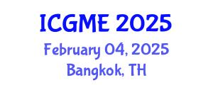 International Conference on Green Manufacturing Engineering (ICGME) February 04, 2025 - Bangkok, Thailand