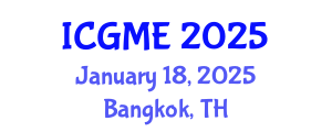 International Conference on Green Manufacturing Engineering (ICGME) January 18, 2025 - Bangkok, Thailand