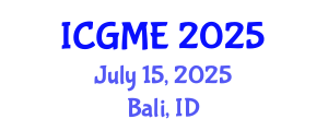 International Conference on Green Manufacturing Engineering (ICGME) July 15, 2025 - Bali, Indonesia