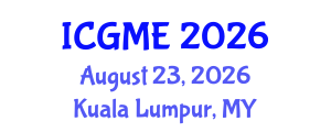 International Conference on Green Manufacturing Engineering (ICGME) August 23, 2026 - Kuala Lumpur, Malaysia