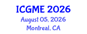 International Conference on Green Manufacturing Engineering (ICGME) August 05, 2026 - Montreal, Canada