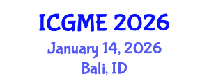 International Conference on Green Manufacturing Engineering (ICGME) January 14, 2026 - Bali, Indonesia
