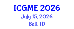 International Conference on Green Manufacturing Engineering (ICGME) July 15, 2026 - Bali, Indonesia