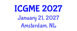 International Conference on Green Manufacturing Engineering (ICGME) January 21, 2027 - Amsterdam, Netherlands International Conference on Green Manufacturing Engineering (ICGME) January 21, 2027 - Amsterdam, Netherlands